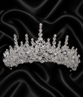 Couronne Royale Impériale Argentée en Cristal