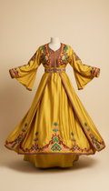 Takchita satin jaune doré