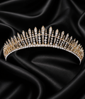 Diadème Royal Doré avec Strass Brillants