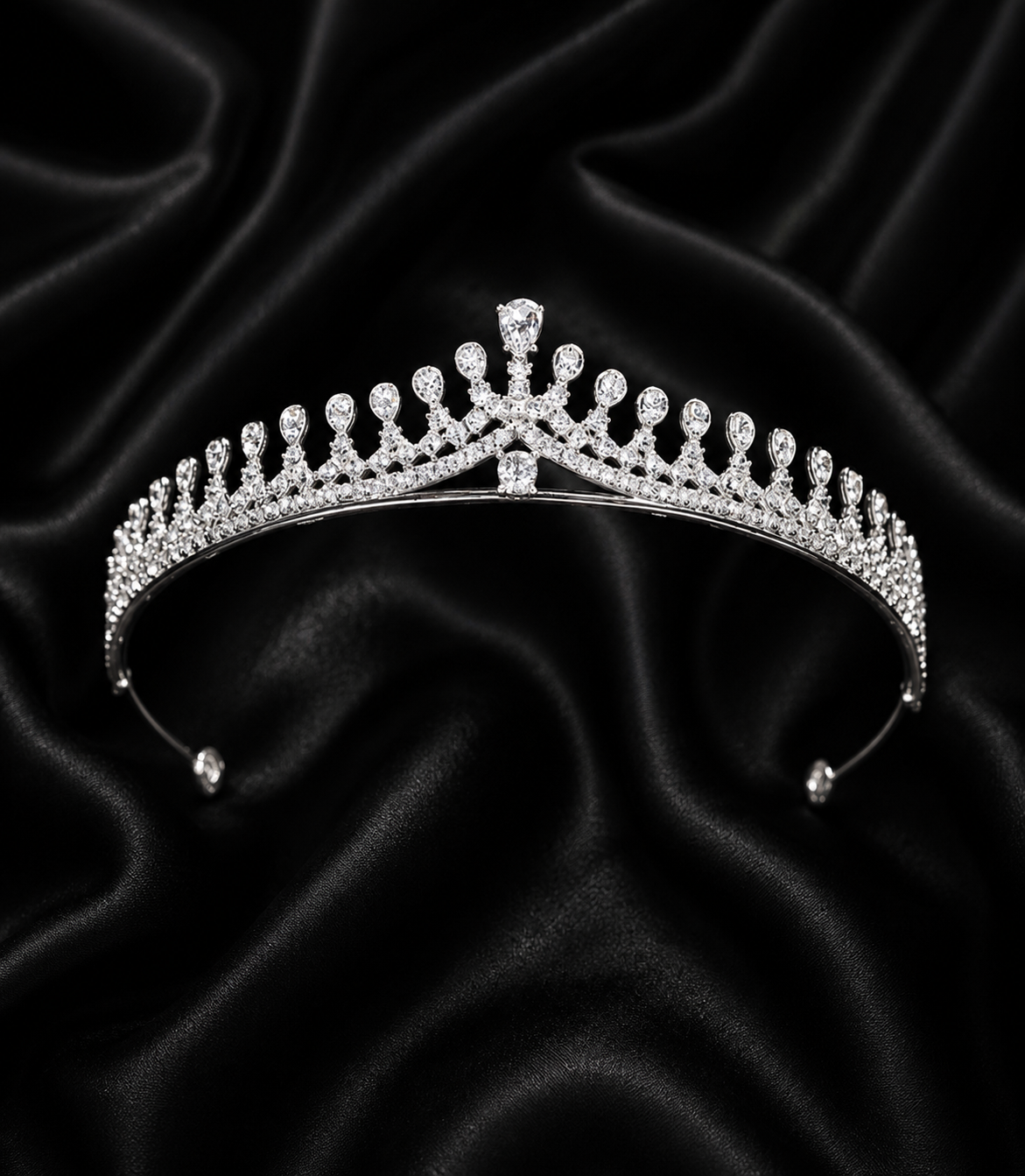 Diadème Princesse Argenté avec Cristaux