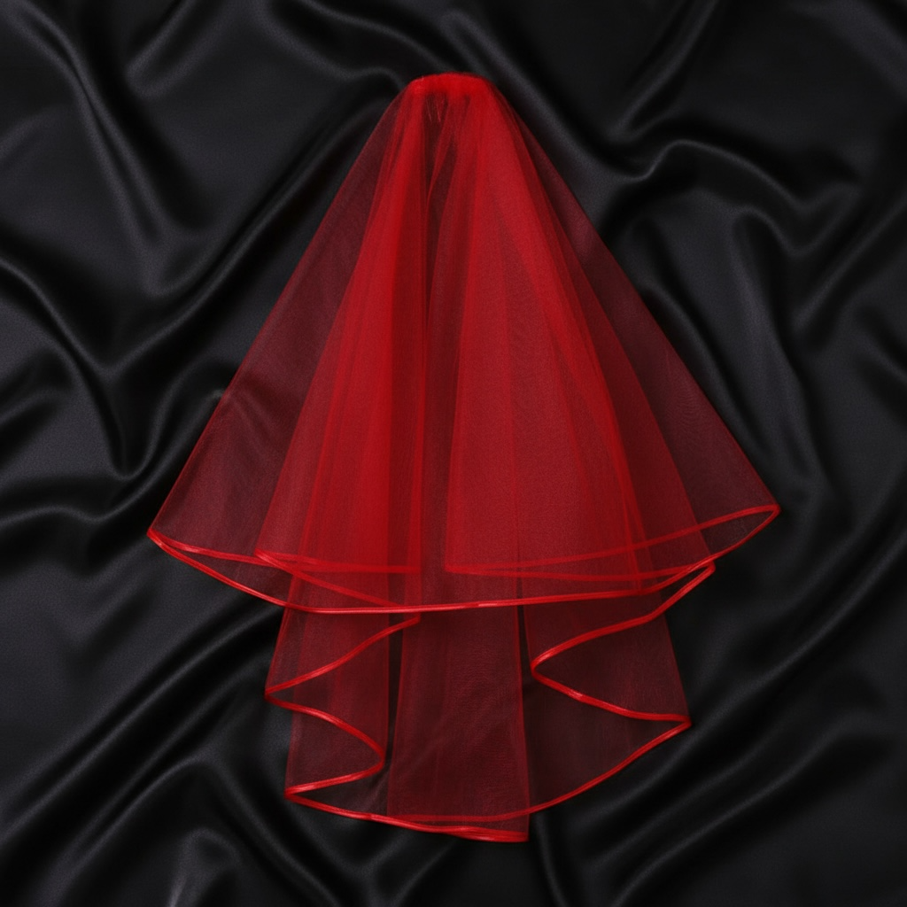 Voile de mariée rouge