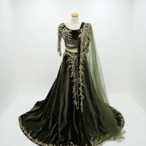 robe de soirée luxe noir & or – ensemble Élégant avec broderies raffinées et voile tulle